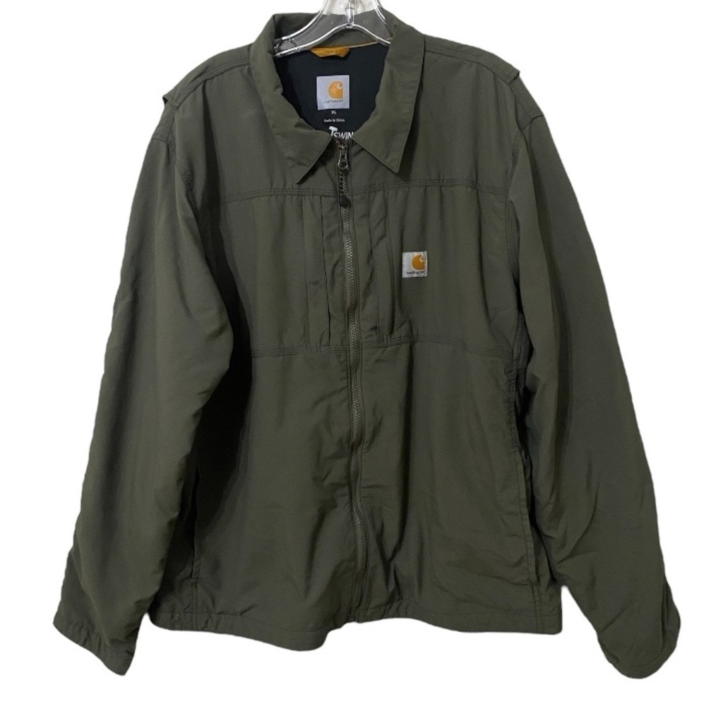 Carhartt Force Full Swing Green Work Wear Durable Outdoor Zipper Jacket